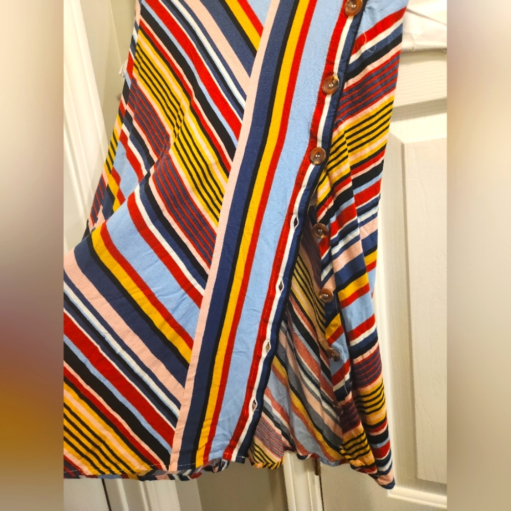 Striped Midi Skirt